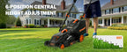 40V 19" Cordless Lawn Mower, Brushless Push Lawn Mower w/ 13.2Gal Bag, 98% Grass Collection, 3-Step er Foldable, 6-Position Height Adjustment Meets Various Cutting Needs