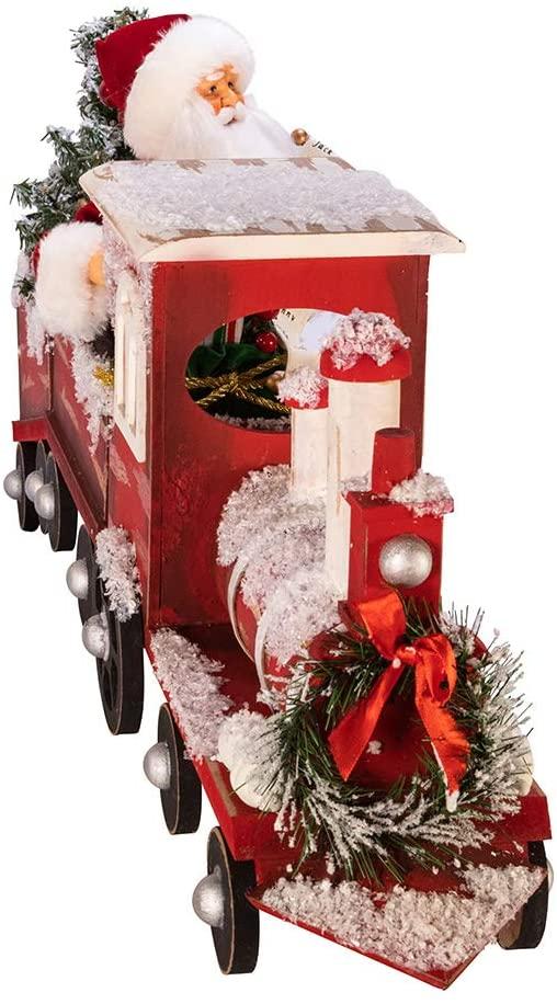 Kurt Adler 30.5-Inch Kringle Klaus Santa On Train
