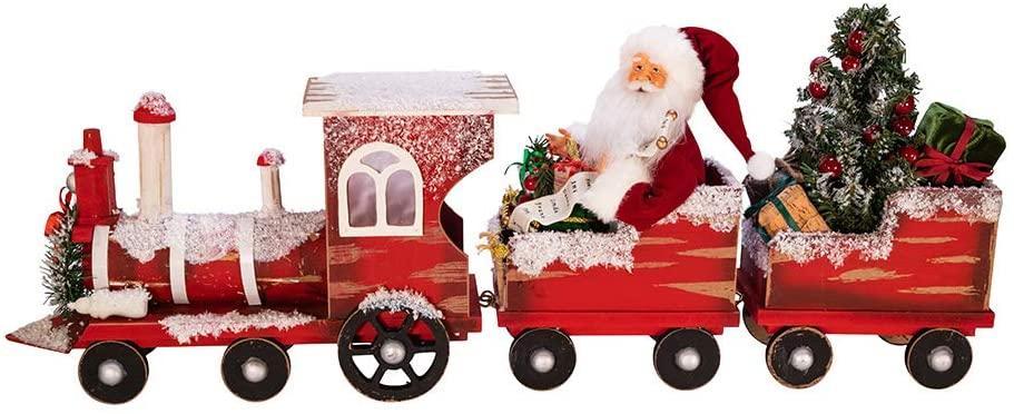 Kurt Adler 30.5-Inch Kringle Klaus Santa On Train