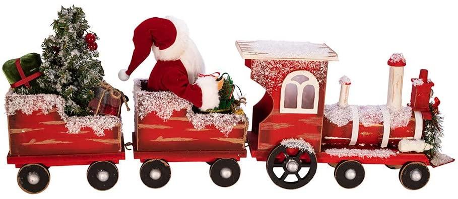 Kurt Adler 30.5-Inch Kringle Klaus Santa On Train