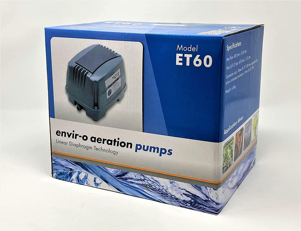 blue diamond et60+ plus - septic or pond linear diaphragm air pump with free additional air filter
