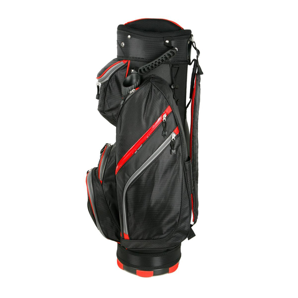 PowerBilt Golf TPS 5400 Cart Bag 14-way Top - Black / Red