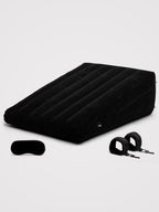 DOMINIX Deluxe Large Inflatable Wedge, Handcuff and Blindfold Set, Black