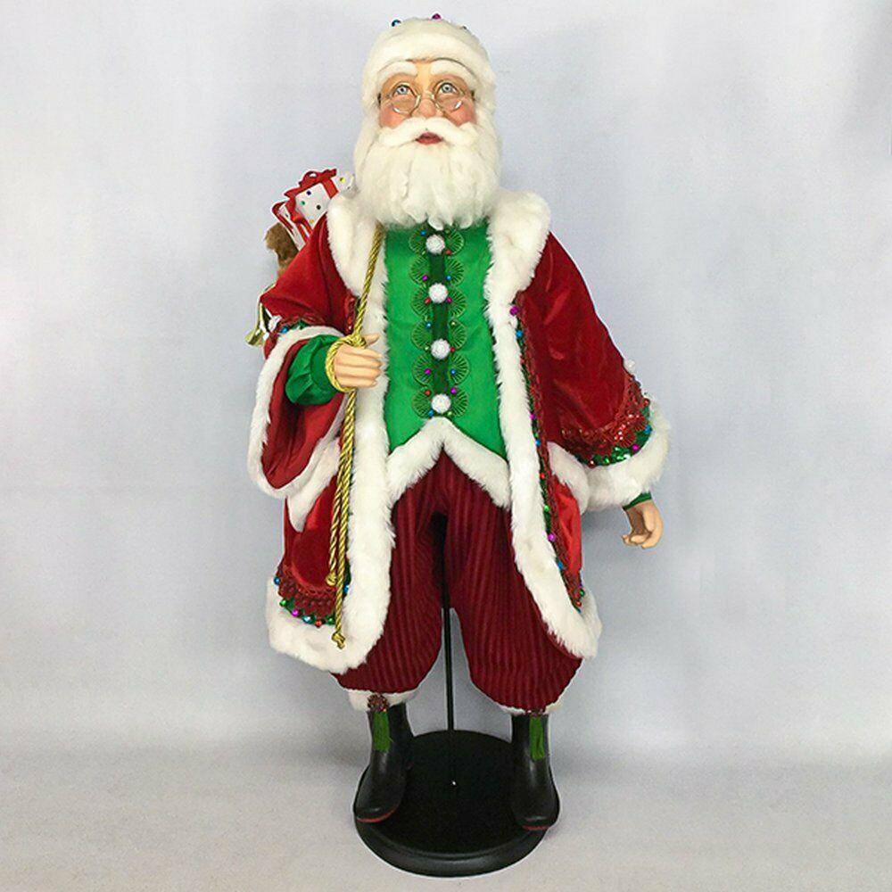 Katherine's Collection 2020 Santa with Toy Bag Figurine, 32 Inches