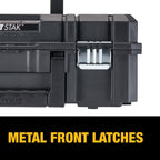 Tool Box TSTAK II, 13 In. Flat Top Tool StoraCase, Stackable Organizer Hard Case Portable Toolbox, Heavy Duty, Holds Up To 66 lbs (DWST17807)