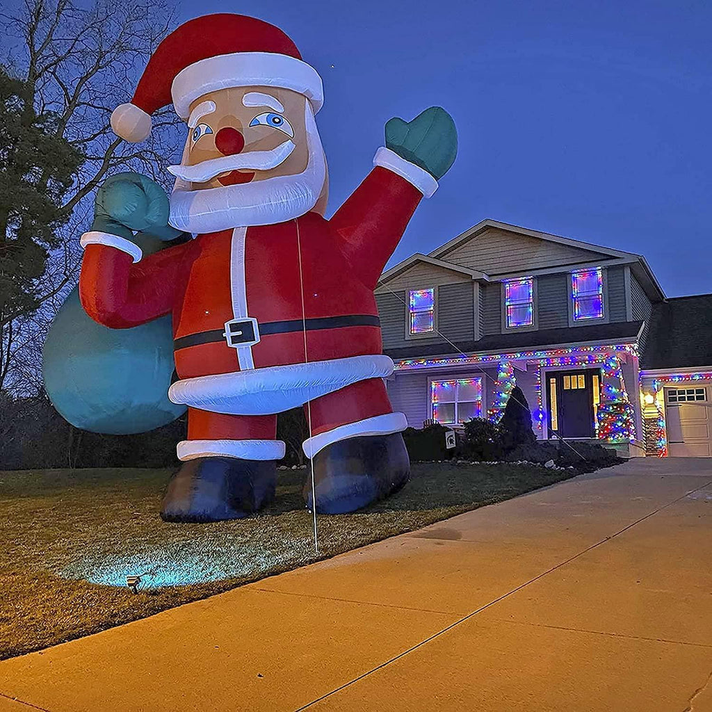 TKLoop Giant 26Ft Premium Inflatable Santa Claus with Blower for Christmas Yard Decoration Outdoor Yard Lawn Xmas Party Blow Up Decoration