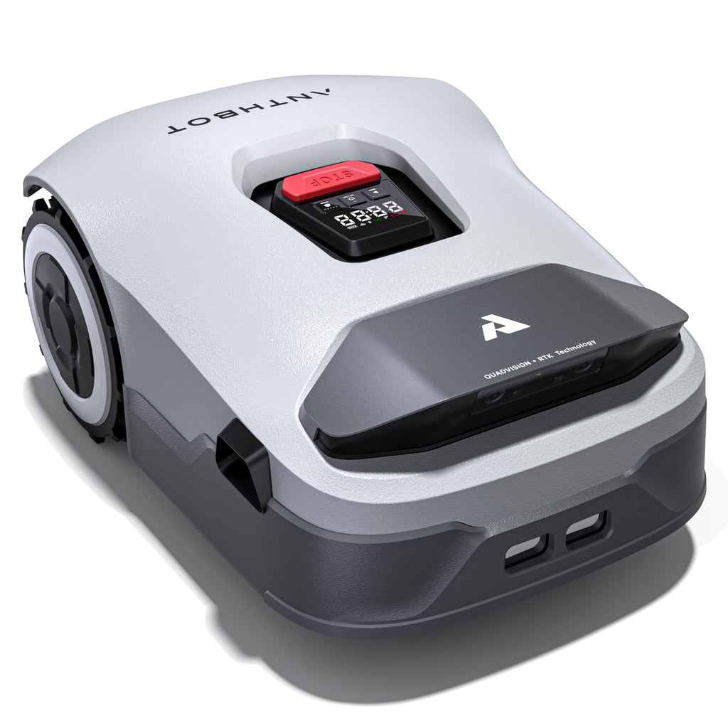 Genie3000 Robot Lawn Mower - NO Wire, Full Band RTK+4-Eye Vision Robotic Lawnmower for 3/4 Acre, Auto Mapping, Multi-Zone Management, Accurate Obstacle Avoidance