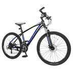 26" Adult Mountain Bike, 21 Speed Dual Suspension Bicycle for Women and Men