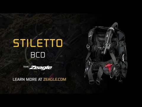 Zeagle Stiletto BCD with the Ripcord Weight System, Black, Medium