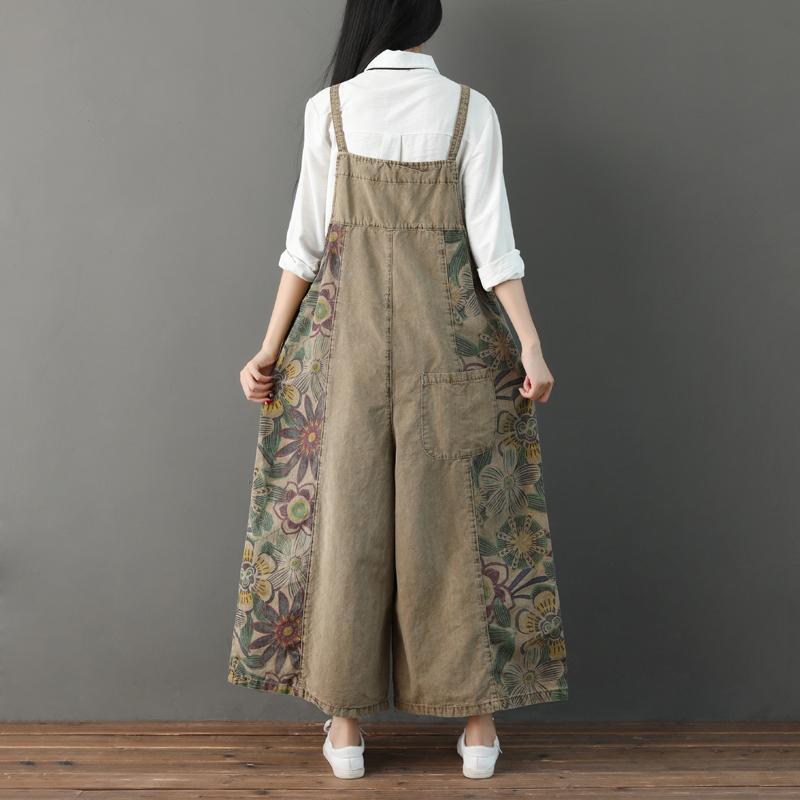 Wide Leg Loose Printed Jumpsuit