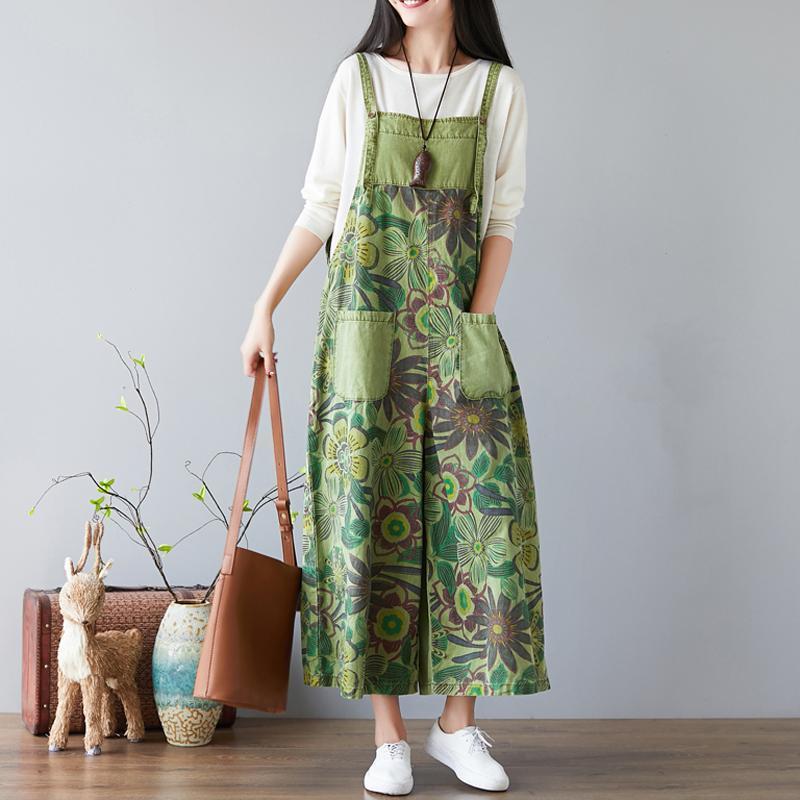 Wide Leg Loose Printed Jumpsuit