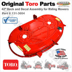 Genuine OEM 42” Deck and Decal Assembly for Riding Mowers, 74655, 131-3604