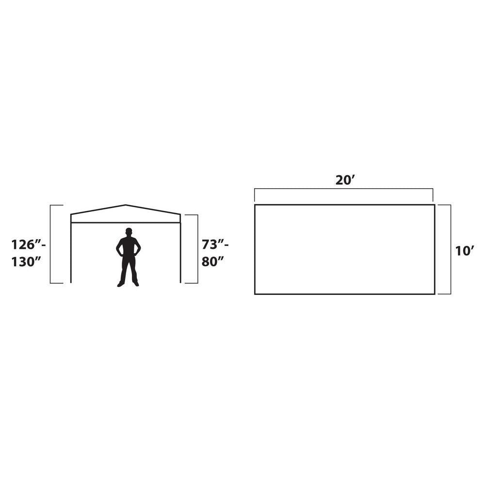 Party Tent 10 ft. x 20 ft. White Canopy