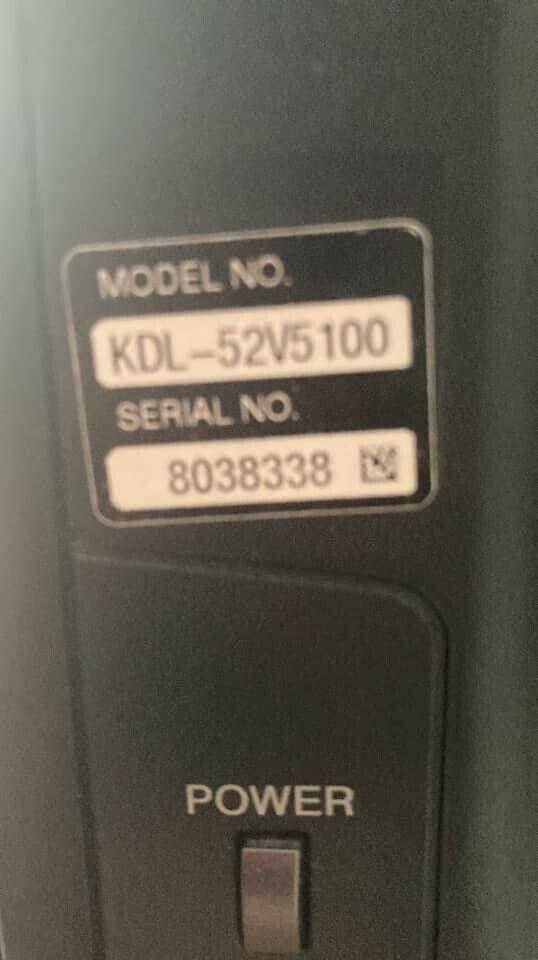 sony bravia tv television kdl-52v5100 works perfectly