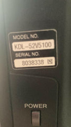 sony bravia tv television kdl-52v5100 works perfectly