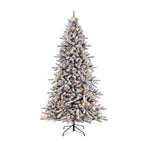 6.5 ft. Pre-lit Flocked Bennington Fir Artificial Christmas Tree with 350 UL-Listed Lights