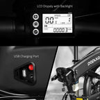 Populo 20'' Folding Electric Bike for Adults, Curve 250W 36V E-Bike, Lightweight Aluminum Ebike with Suspension Fork, Lights &amp; Rear Rack Included, USB Charge.