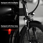 Populo 20'' Folding Electric Bike for Adults, Curve 250W 36V E-Bike, Lightweight Aluminum Ebike with Suspension Fork, Lights &amp; Rear Rack Included, USB Charge.