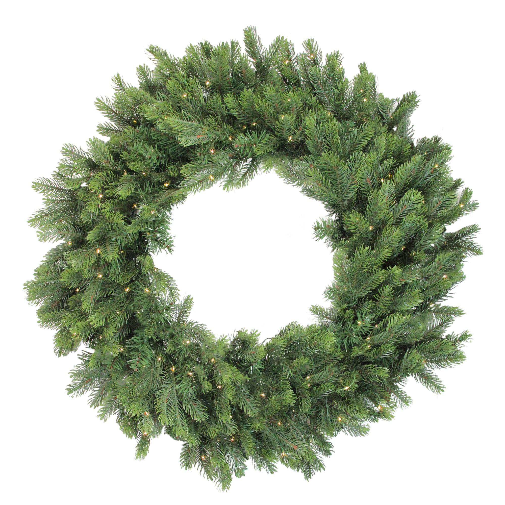 Northlight 30" Prelit LED Oregon Noble Fir Artificial Christmas Wreath - Warm White Lights