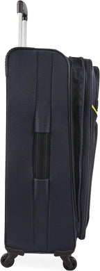 Seascape Collection 4pc Softside Luggage Set, Navy/Yellow