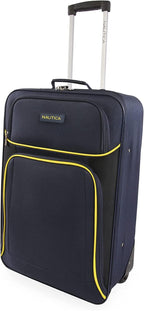 Seascape Collection 4pc Softside Luggage Set, Navy/Yellow