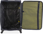 Seascape Collection 4pc Softside Luggage Set, Navy/Yellow