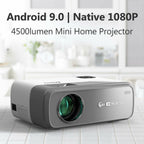 new portable movie android 9.0 projector native 1080p proyector bt video hdmi tv