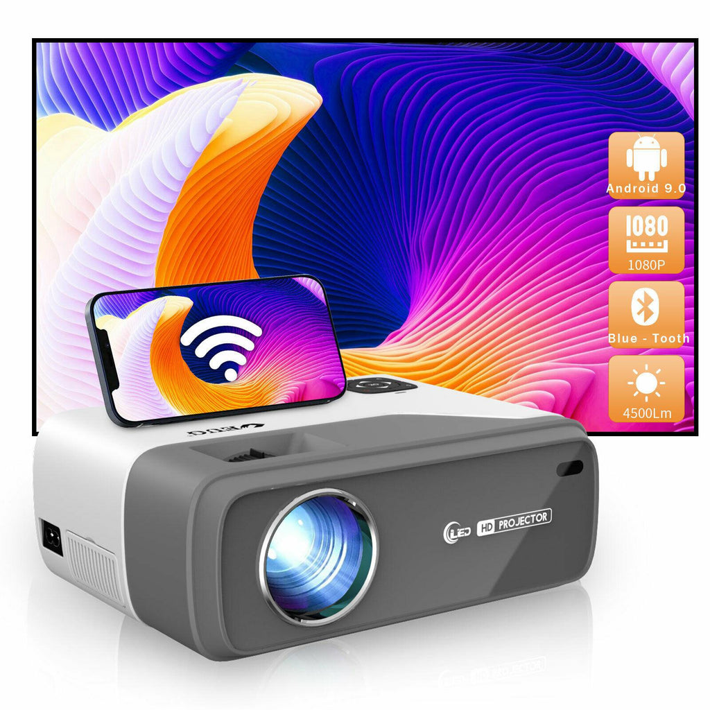 new portable movie android 9.0 projector native 1080p proyector bt video hdmi tv