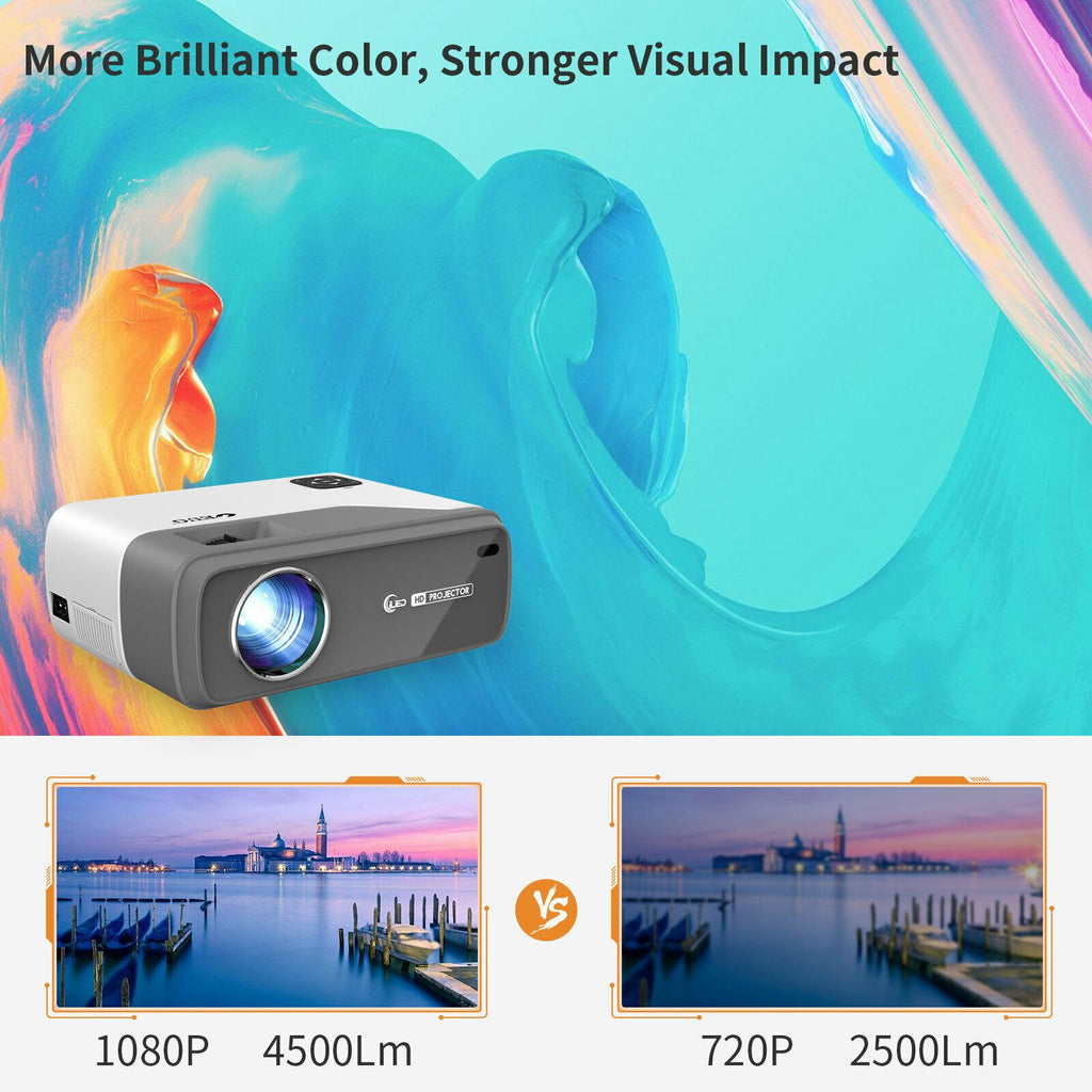 new portable movie android 9.0 projector native 1080p proyector bt video hdmi tv