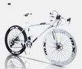 XIAZHOU Highway Bicycle, 24-Speed 26-inch Bicycle, Double disc Brake, high Carbon Steel Frame, Highway Bicycle Racing, Men and Women 6-11, 40 Knives