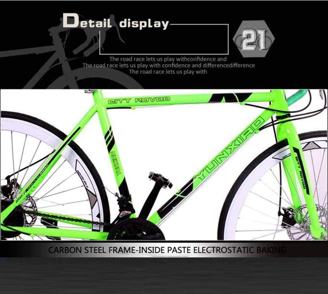 XIAZHOU Highway Bicycle, 24-Speed 26-inch Bicycle, Double disc Brake, high Carbon Steel Frame, Highway Bicycle Racing, Men and Women 6-11, 40 Knives