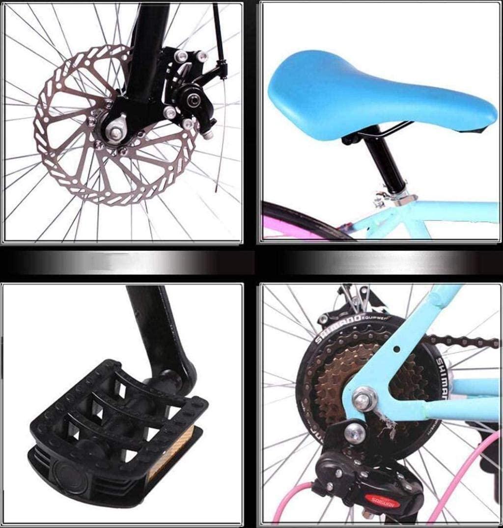 XIAZHOU Highway Bicycle, 24-Speed 26-inch Bicycle, Double disc Brake, high Carbon Steel Frame, Highway Bicycle Racing, Men and Women 6-11, 40 Knives