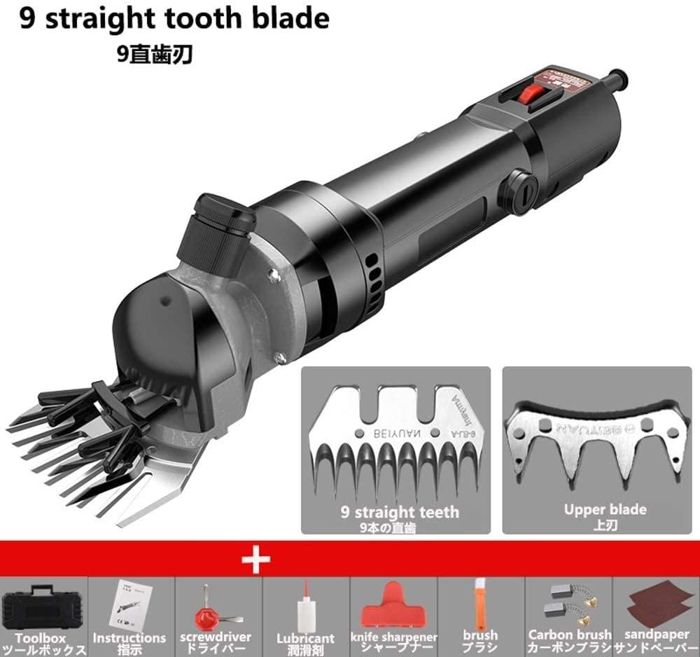 micassj 750w cordless sheep shearer,electric sheep shearer rechargeable, cordless, for shaving fur wool of sheep, goat, cattle, livestock (size : black 13 straight teeth)