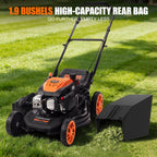 21" Self-Propelled Gas Lawn Mower with 170CC 4-Stroke Engine, 7 Cutting Heights, 3-in-1 Mulch/Bag/Discharge, 1.9-Bushel Grass Bag, EPA Compliant
