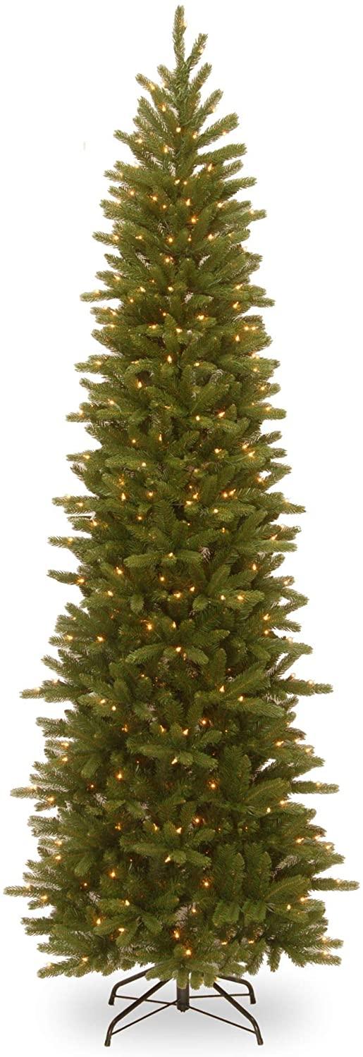 Joedot 9’ Pre-Lit Pencil Fir Artificial Christmas Tree - Clear Lights