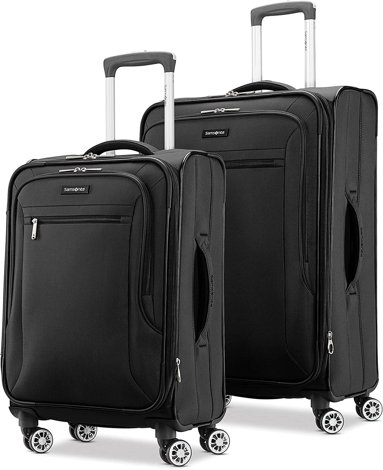 Ascella X Softside Expandable Luggage with Spinner Wheels, Black, 2-Piece Set (21/25)