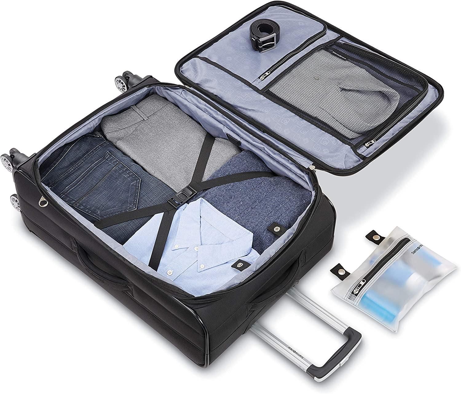 Ascella X Softside Expandable Luggage with Spinner Wheels, Black, 2-Piece Set (21/25)