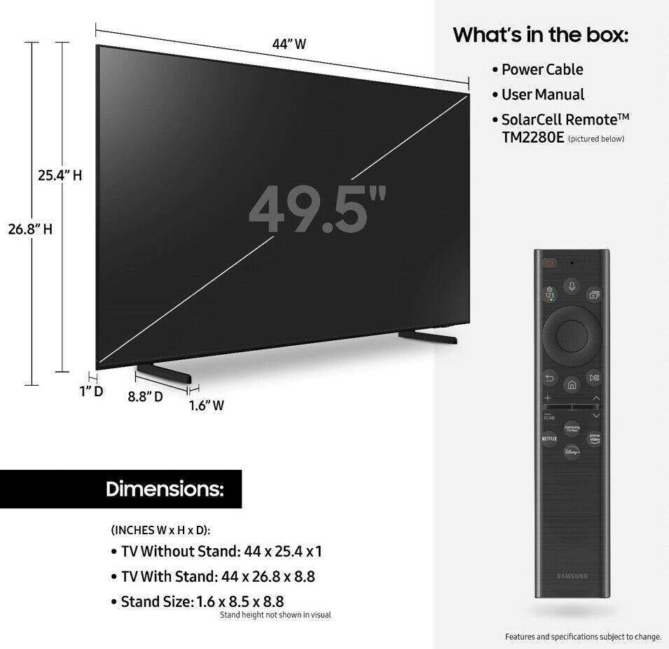 samsung q60b 50" 4k ultra hd smart qled tv - 2022 model *qn50q60b