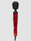Doxy Original Rose-Patterned Mains-Powered Silicone Wand Massager, Red