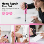 Pink Tool Kit 69 Piece Tool Kit for Women Small Basic Hand Tool Box Home Tool Set Perfect for Ladies and Girls with General Home Repairs, DIY Project,Office and ColleDormitory Use