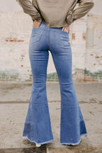 color block denim jeans