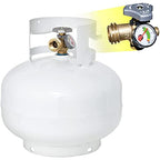 Flame King YSN11SQT 11 Pound Propane Tank Cylinder Squatty with Type 1 OPD Valve, White