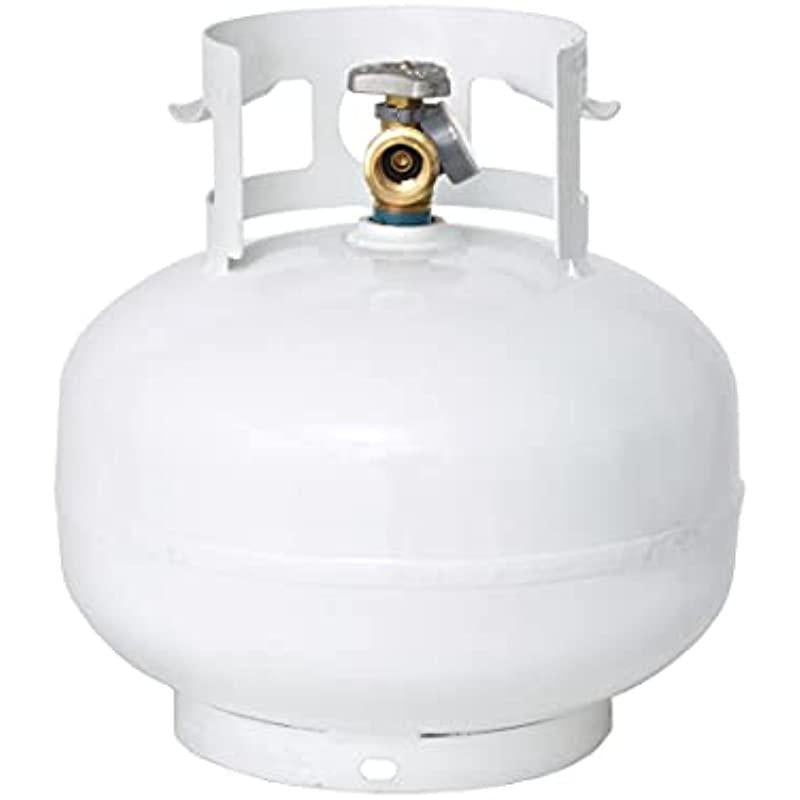 Flame King YSN11SQT 11 Pound Propane Tank Cylinder Squatty with Type 1 OPD Valve, White