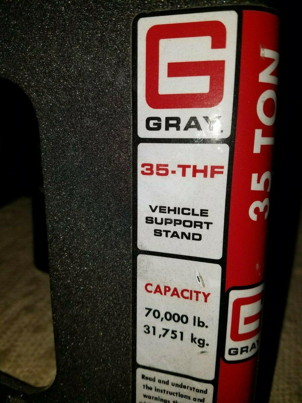 GRAY 35-THF 35 TON Jack Stand Semi Dump Truck LarMachinery Support Stands USA
