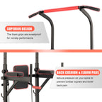 Power Tower Pullup Bar Dip Station with Situp Bench Home Gym Workout Equipment