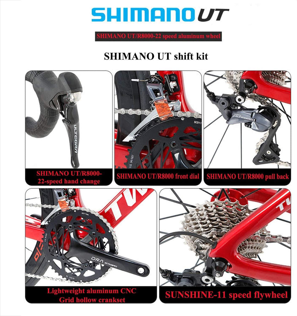 YINHAI Bikes  UT R8000 22 Speed Road Bike 700C Wheels Road Bicycle Double V Brake Bicycles