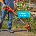 Electric Lawn Mower, Weed Eater and Edger 3-in-1 Combo, Corded 12-Inch 6.5 Amp Electric Weed Wacker and Compact Push Mower (BESTA512CM)