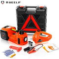Car Jack Lift 12V 5 Ton Electric Hydraulic Floor Jack &Impact Wrench Repair Tool