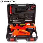Car Jack Lift 12V 5 Ton Electric Hydraulic Floor Jack &Impact Wrench Repair Tool