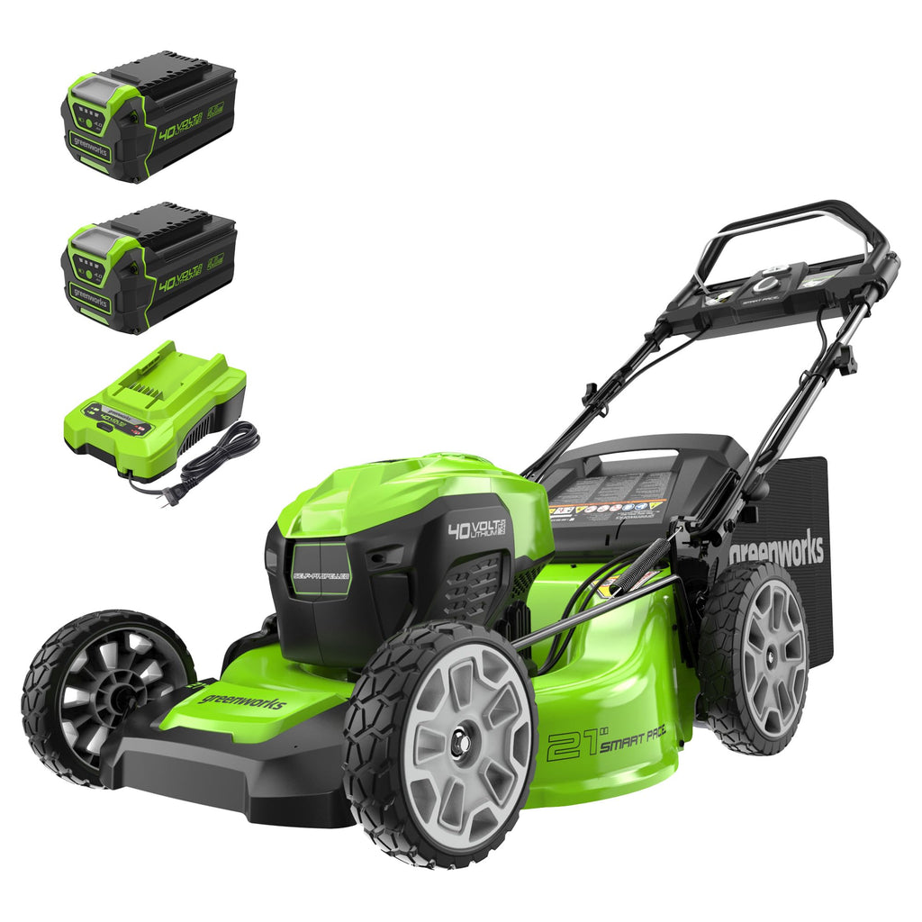 40V 21" Brushless Cordless (Smart Pace / Self-Propelled) Lawn Mower (75+ Compatible Tools), (2) 4.0Ah Batteries and Charger Included